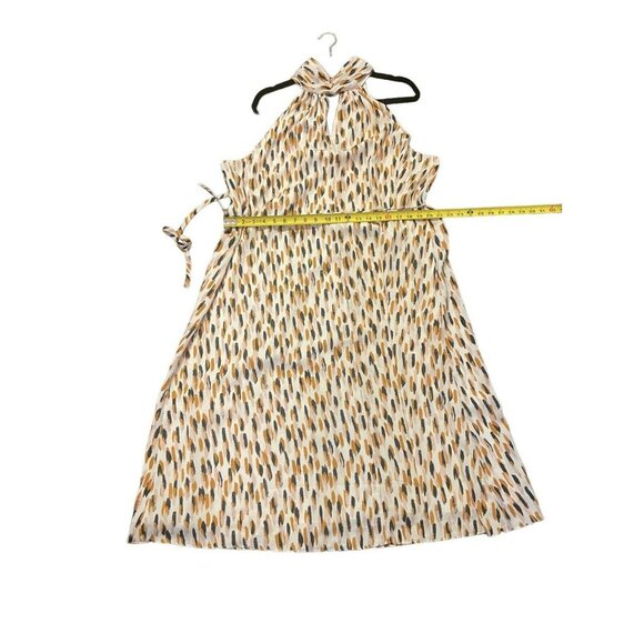 Banana Republic Factory Women Twist Neck Satin Midi Dress Size XL NWT Print - Picture 6 of 10